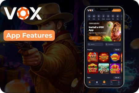 vox casino app features