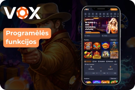 Vox Casino pagrindinis puslapis su išskirtiniais lošimo automatais ir bonusais