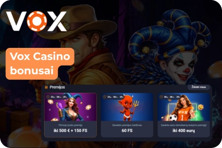 Vox Casino – apžvalga su populiariausiais lošimo automatais ir akcijomis