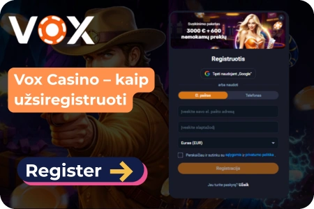 Vox Casino Live su žaidimais su krupjė